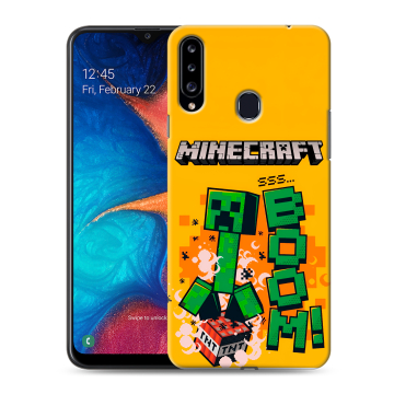 Силиконовый чехол на Samsung Galaxy A20s с принтом Майнкрафт Minecraft Силиконовый чехол на Samsung Galaxy A20s с принтом Майнкрафт Minecraft