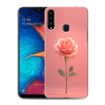 Силиконовый чехол на Samsung Galaxy A20s с принтом Розовая роза Силиконовый чехол на Samsung Galaxy A20s с принтом Розовая роза