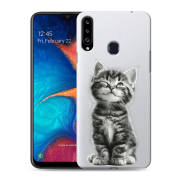Силиконовый чехол на Samsung Galaxy A20s с принтом Котенок Силиконовый чехол на Samsung Galaxy A20s с принтом Котенок