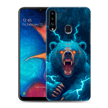 Силиконовый чехол на Samsung Galaxy A20s с принтом Медведь Силиконовый чехол на Samsung Galaxy A20s с принтом Медведь