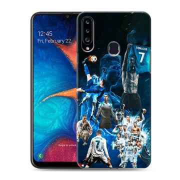 Силиконовый чехол на Samsung Galaxy A20s с принтом Реал Роналдо Силиконовый чехол на Samsung Galaxy A20s с принтом Реал Роналдо