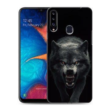Силиконовый чехол на Samsung Galaxy A20s с принтом Волк Силиконовый чехол на Samsung Galaxy A20s с принтом Волк