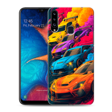 Силиконовый чехол на Samsung Galaxy A20s с принтом Тачки Силиконовый чехол на Samsung Galaxy A20s с принтом Тачки