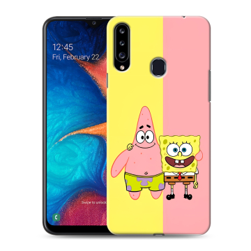 Силиконовый чехол на Samsung Galaxy A20s с принтом Спанч боб Спанчбоб Силиконовый чехол на Samsung Galaxy A20s с принтом Спанч боб Спанчбоб