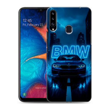 Силиконовый чехол на Samsung Galaxy A20s с принтом BMW БМВ
