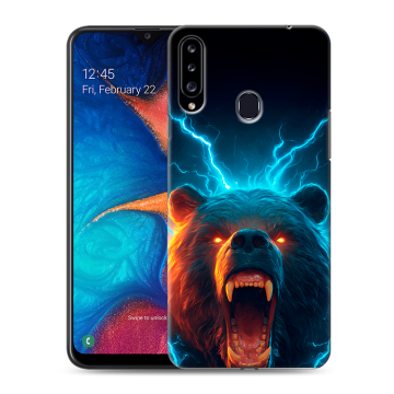 Силиконовый чехол на Samsung Galaxy A20s с принтом Медведь Силиконовый чехол на Samsung Galaxy A20s с принтом Медведь