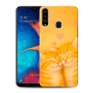 Силиконовый чехол на Samsung Galaxy A20s с принтом Милые котята Силиконовый чехол на Samsung Galaxy A20s с принтом Милые котята