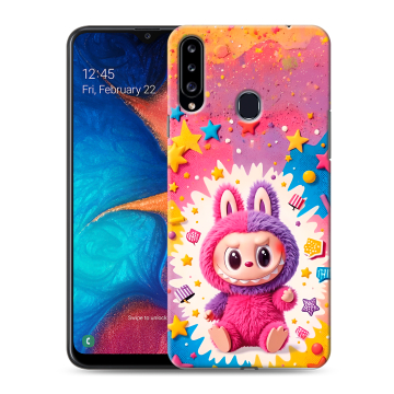 Силиконовый чехол на Samsung Galaxy A20s с принтом Labubu Лабубу Силиконовый чехол на Samsung Galaxy A20s с принтом Labubu Лабубу
