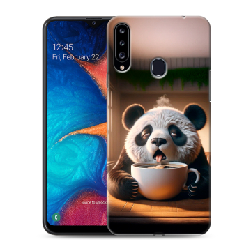 Силиконовый чехол на Samsung Galaxy A20s с принтом смешная панда Силиконовый чехол на Samsung Galaxy A20s с принтом смешная панда