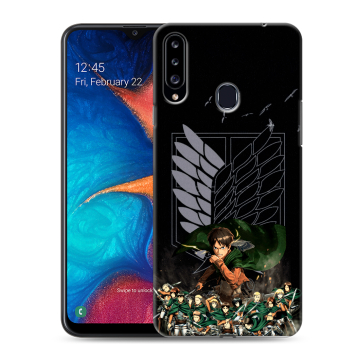 Силиконовый чехол на Samsung Galaxy A20s с принтом Атака титанов Силиконовый чехол на Samsung Galaxy A20s с принтом Атака титанов