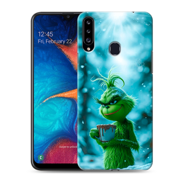 Силиконовый чехол на Samsung Galaxy A20s с принтом Новый год гринч Силиконовый чехол на Samsung Galaxy A20s с принтом Новый год гринч