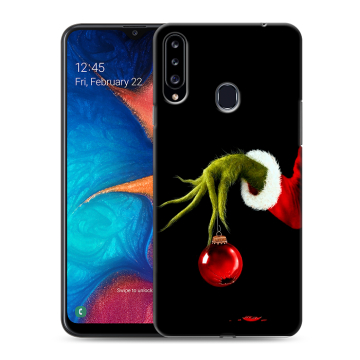 Силиконовый чехол на Samsung Galaxy A20s с принтом Новый год Гринч Силиконовый чехол на Samsung Galaxy A20s с принтом Новый год Гринч