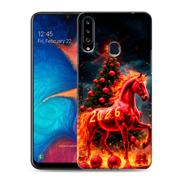 Силиконовый чехол на Samsung Galaxy A20s с принтом Новый год Силиконовый чехол на Samsung Galaxy A20s с принтом Новый год