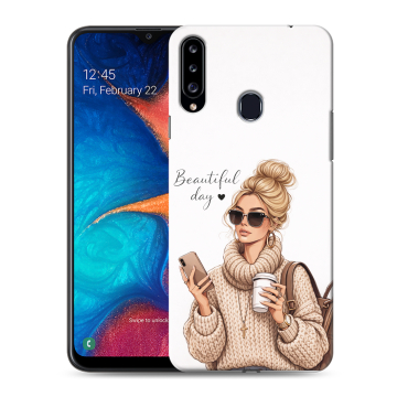 Силиконовый чехол на Samsung Galaxy A20s с принтом женский Силиконовый чехол на Samsung Galaxy A20s с принтом женский