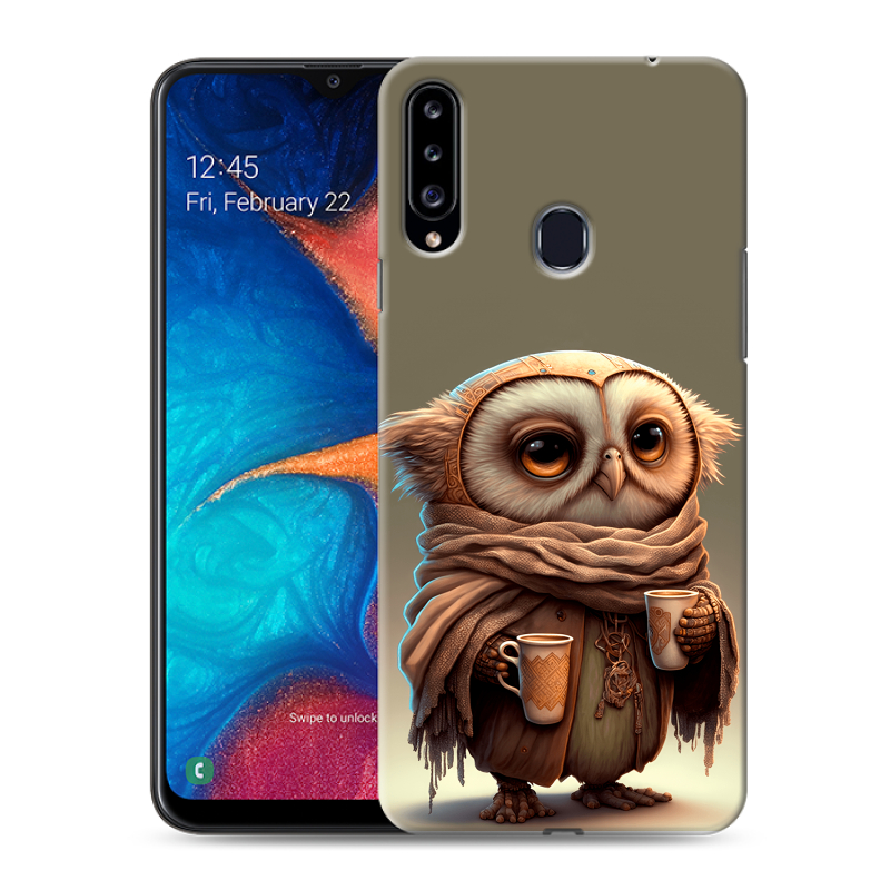 Силиконовый чехол на Samsung Galaxy A20s с принтом Сова Силиконовый чехол на Samsung Galaxy A20s с принтом Сова