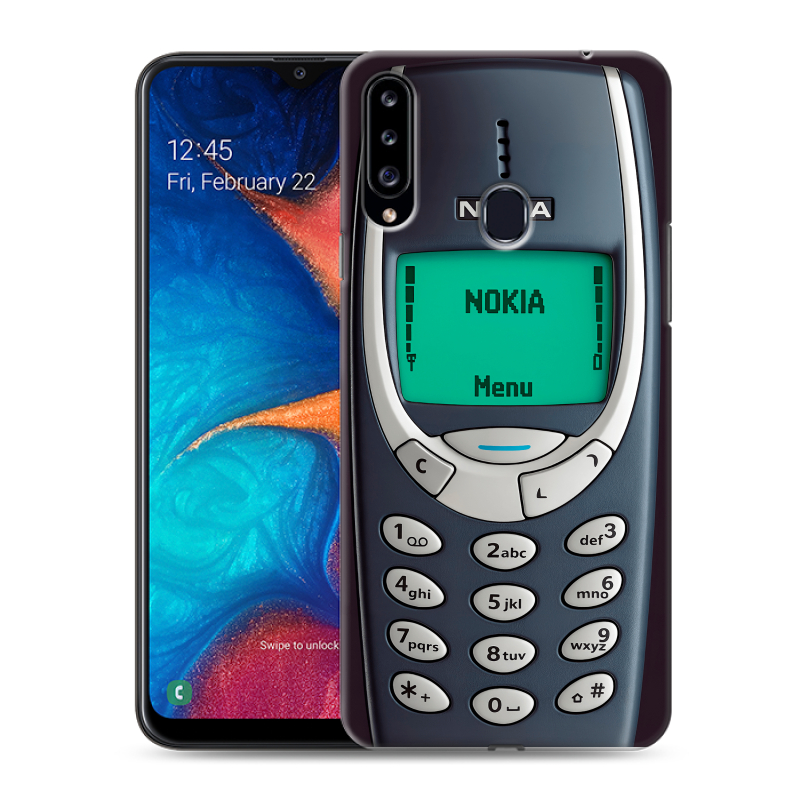 Силиконовый чехол на Samsung Galaxy A20s с принтом Старый телефон Силиконовый чехол на Samsung Galaxy A20s с принтом Старый телефон