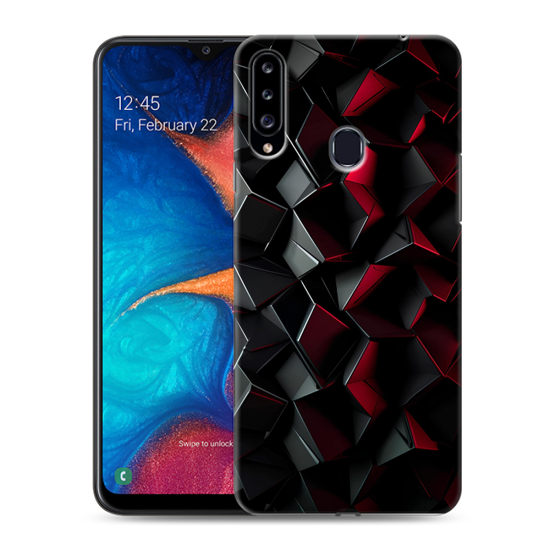 Силиконовый противоударный чехол на Samsung Galaxy A20s с принтом Абстракция Силиконовый противоударный чехол на Samsung Galaxy A20s с принтом Абстракция