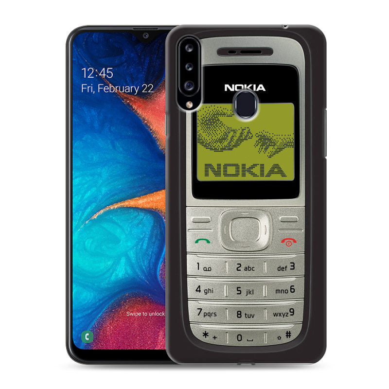 Пластиковый чехол на Samsung Galaxy A20s с принтом Ретро Нокия Пластиковый чехол на Samsung Galaxy A20s с принтом Ретро Нокия