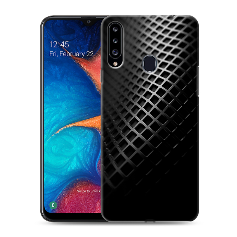 Пластиковый чехол на Samsung Galaxy A20s с принтом Текстура металла Пластиковый чехол на Samsung Galaxy A20s с принтом Текстура металла
