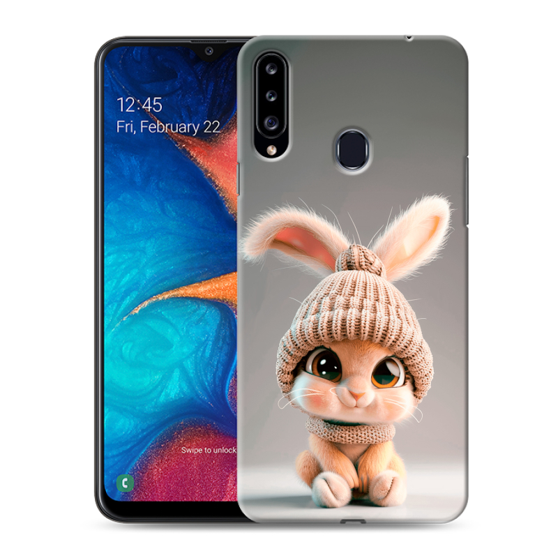Силиконовый чехол на Samsung Galaxy A20s с принтом Кролик Силиконовый чехол на Samsung Galaxy A20s с принтом Кролик