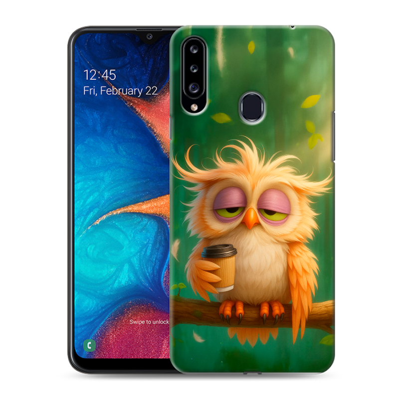 Силиконовый чехол на Samsung Galaxy A20s с принтом сова Силиконовый чехол на Samsung Galaxy A20s с принтом сова