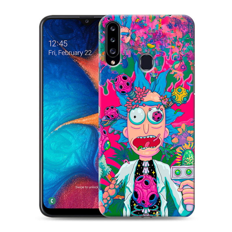 Силиконовый противоударный чехол на Samsung Galaxy A20s с принтом Рик и Морти Rick Morty Силиконовый противоударный чехол на Samsung Galaxy A20s с принтом Рик и Морти Rick Morty