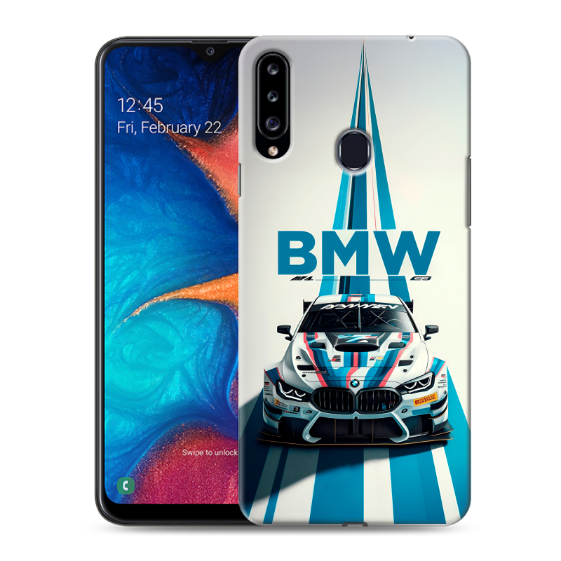 Пластиковый чехол на Samsung Galaxy A20s с принтом БМВ BMW Пластиковый чехол на Samsung Galaxy A20s с принтом БМВ BMW