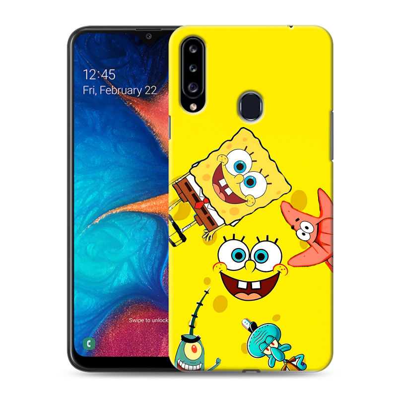 Силиконовый чехол на Samsung Galaxy A20s с принтом Спанч боб Спанчбоб Силиконовый чехол на Samsung Galaxy A20s с принтом Спанч боб Спанчбоб