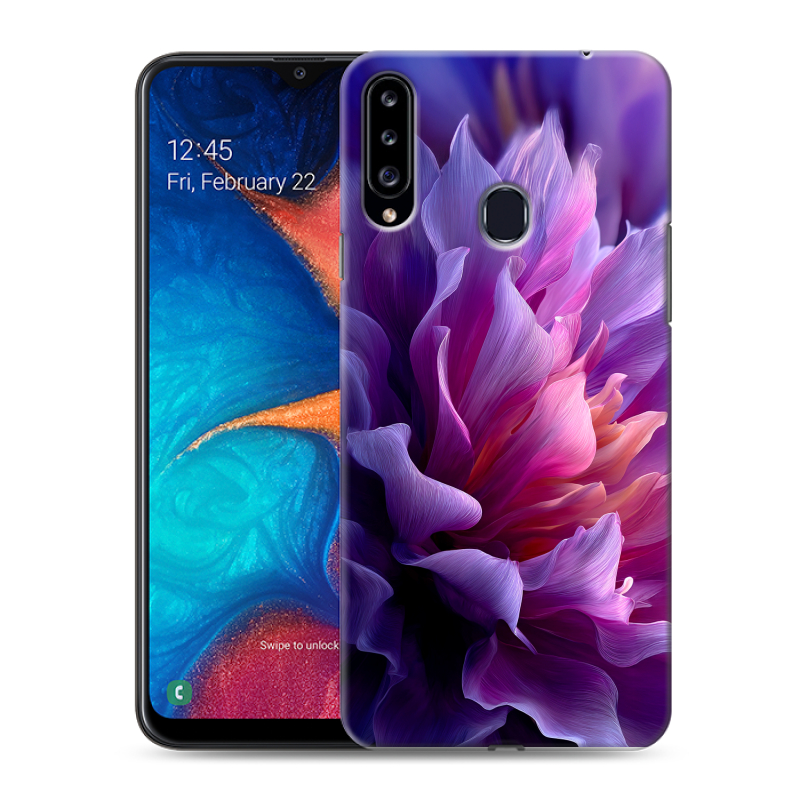 Пластиковый чехол на Samsung Galaxy A20s с принтом женский цветы Пластиковый чехол на Samsung Galaxy A20s с принтом женский цветы
