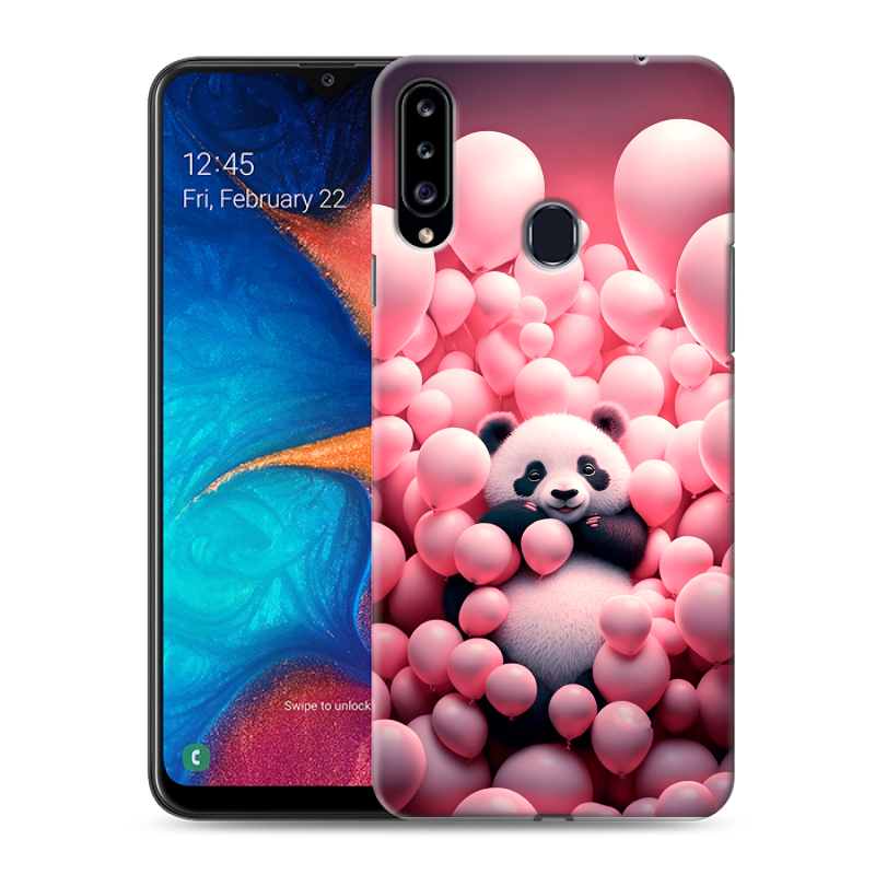 Силиконовый чехол на Samsung Galaxy A20s с принтом Панда Силиконовый чехол на Samsung Galaxy A20s с принтом Панда