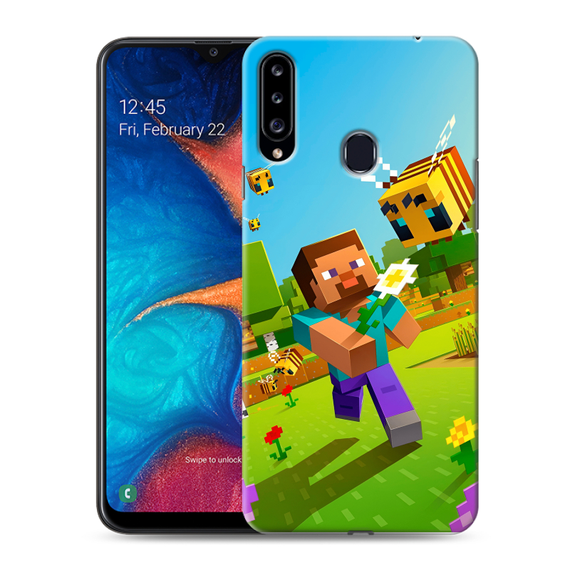 Пластиковый чехол на Samsung Galaxy A20s с принтом Майнкрафт Minecraft Пластиковый чехол на Samsung Galaxy A20s с принтом Майнкрафт Minecraft