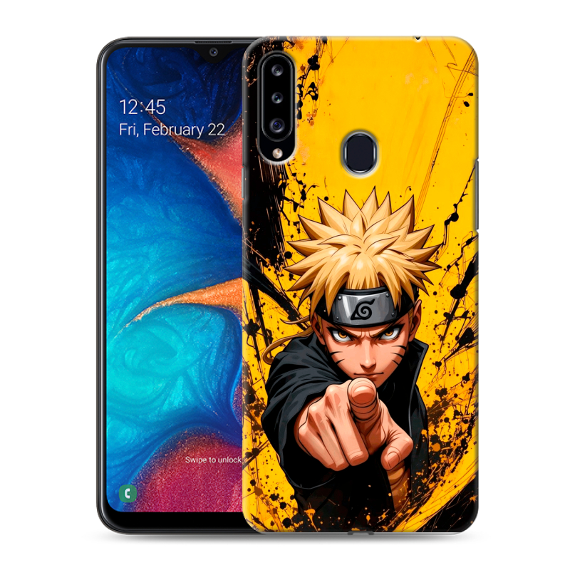 Силиконовый противоударный чехол на Samsung Galaxy A20s с принтом Naruto Наруто Силиконовый противоударный чехол на Samsung Galaxy A20s с принтом Naruto Наруто