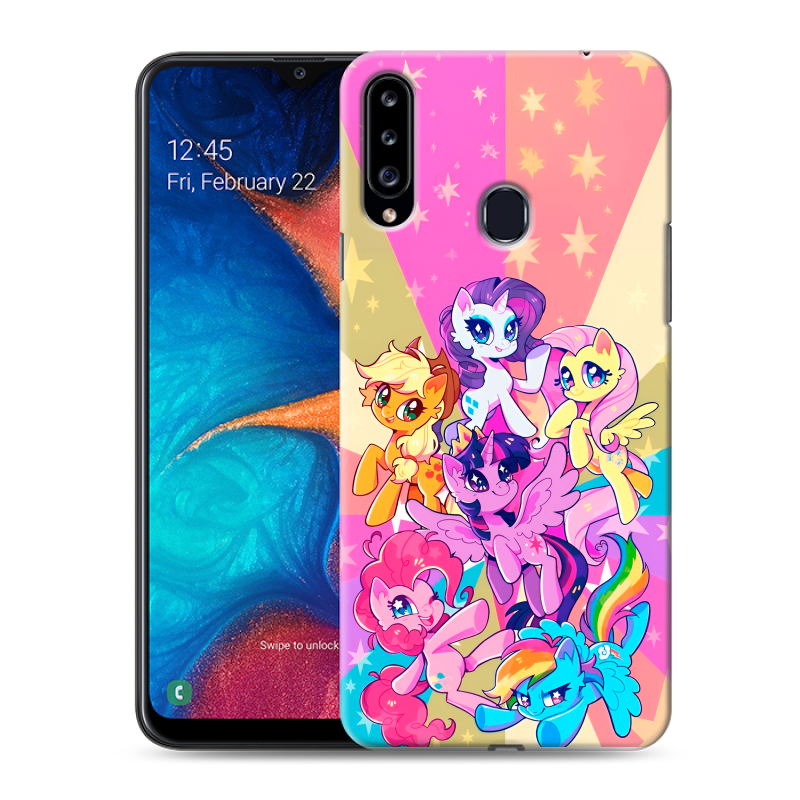 Пластиковый чехол на Samsung Galaxy A20s с принтом My little pony Дружба чудо Пластиковый чехол на Samsung Galaxy A20s с принтом My little pony Дружба чудо