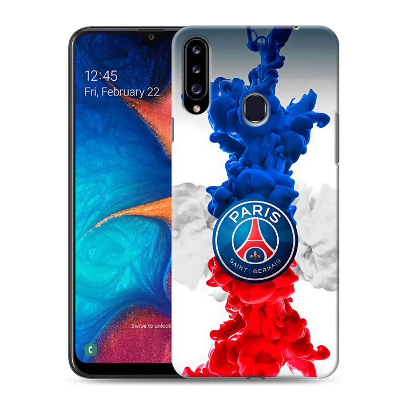 Пластиковый чехол на Samsung Galaxy A20s с принтом PSG ПСЖ Пластиковый чехол на Samsung Galaxy A20s с принтом PSG ПСЖ