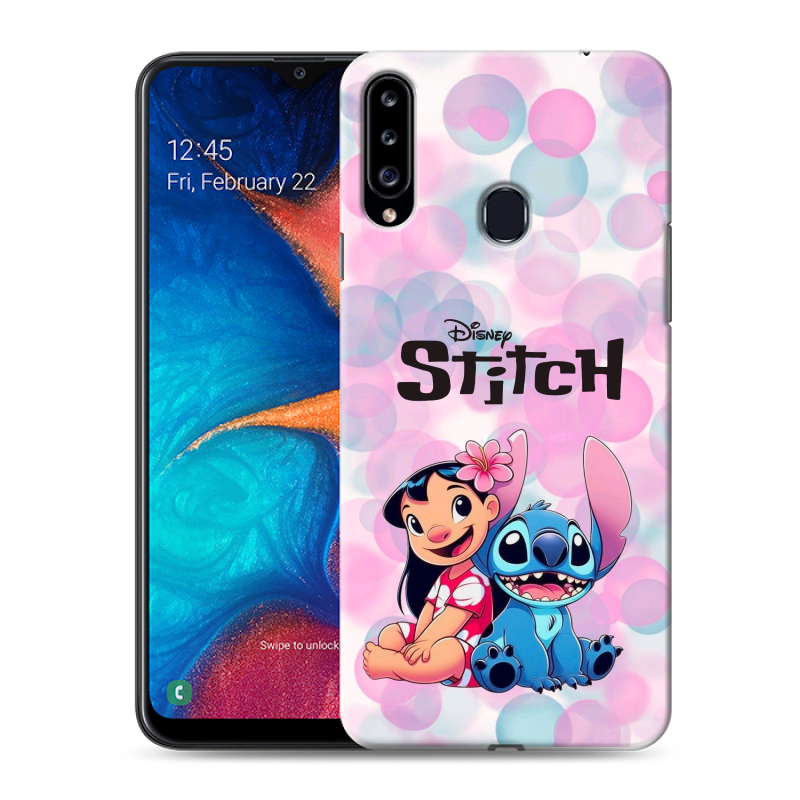 Силиконовый чехол на Samsung Galaxy A20s с принтом Лило и Стич Силиконовый чехол на Samsung Galaxy A20s с принтом Лило и Стич