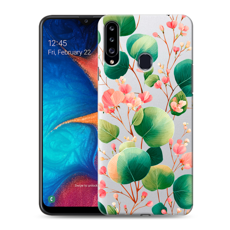 Силиконовый противоударный чехол на Samsung Galaxy A20s с принтом женский Силиконовый противоударный чехол на Samsung Galaxy A20s с принтом женский