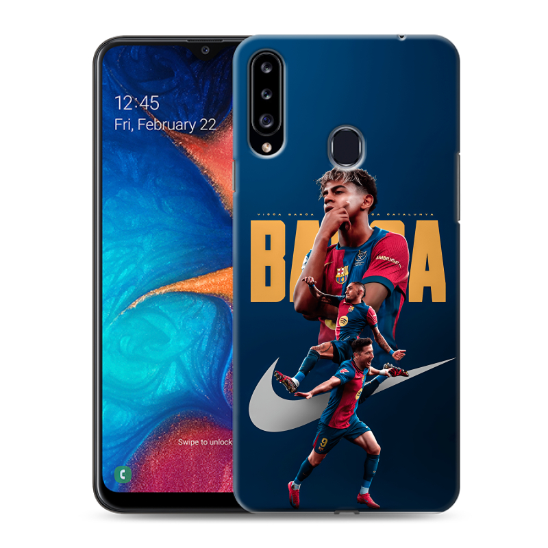 Пластиковый чехол на Samsung Galaxy A20s с принтом Барселона Barca Yamal Пластиковый чехол на Samsung Galaxy A20s с принтом Барселона Barca Yamal