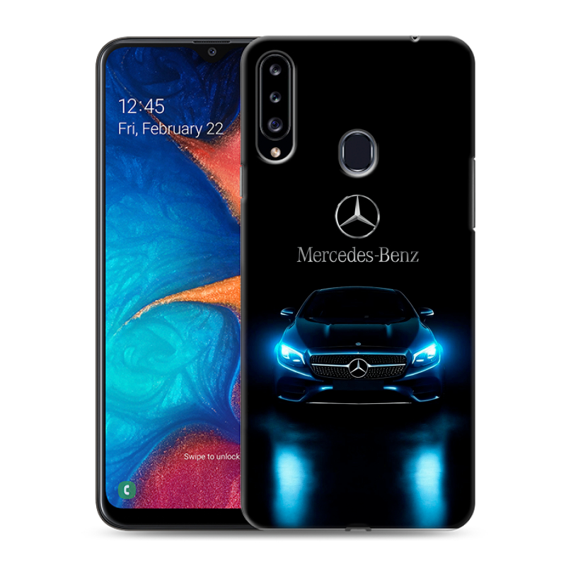 Пластиковый чехол на Samsung Galaxy A20s с принтом Mercedes Мерседес Пластиковый чехол на Samsung Galaxy A20s с принтом Mercedes Мерседес