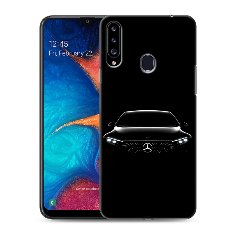 Пластиковый чехол на Samsung Galaxy A20s с принтом Mercedes Мерседес Пластиковый чехол на Samsung Galaxy A20s с принтом Mercedes Мерседес