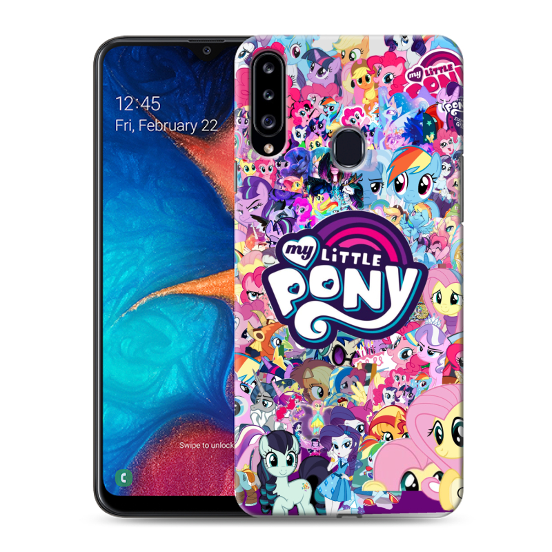 Пластиковый чехол на Samsung Galaxy A20s с принтом My little pony Дружба чудо Пластиковый чехол на Samsung Galaxy A20s с принтом My little pony Дружба чудо