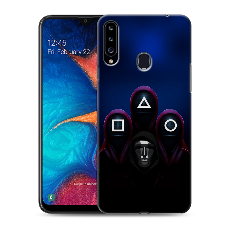 Силиконовый противоударный чехол на Samsung Galaxy A20s с принтом Игра Кальмара Силиконовый противоударный чехол на Samsung Galaxy A20s с принтом Игра Кальмара