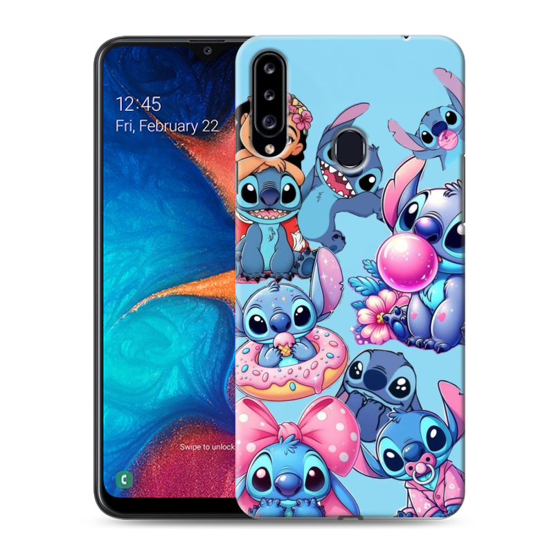Силиконовый чехол на Samsung Galaxy A20s с принтом Лило и Стич Силиконовый чехол на Samsung Galaxy A20s с принтом Лило и Стич