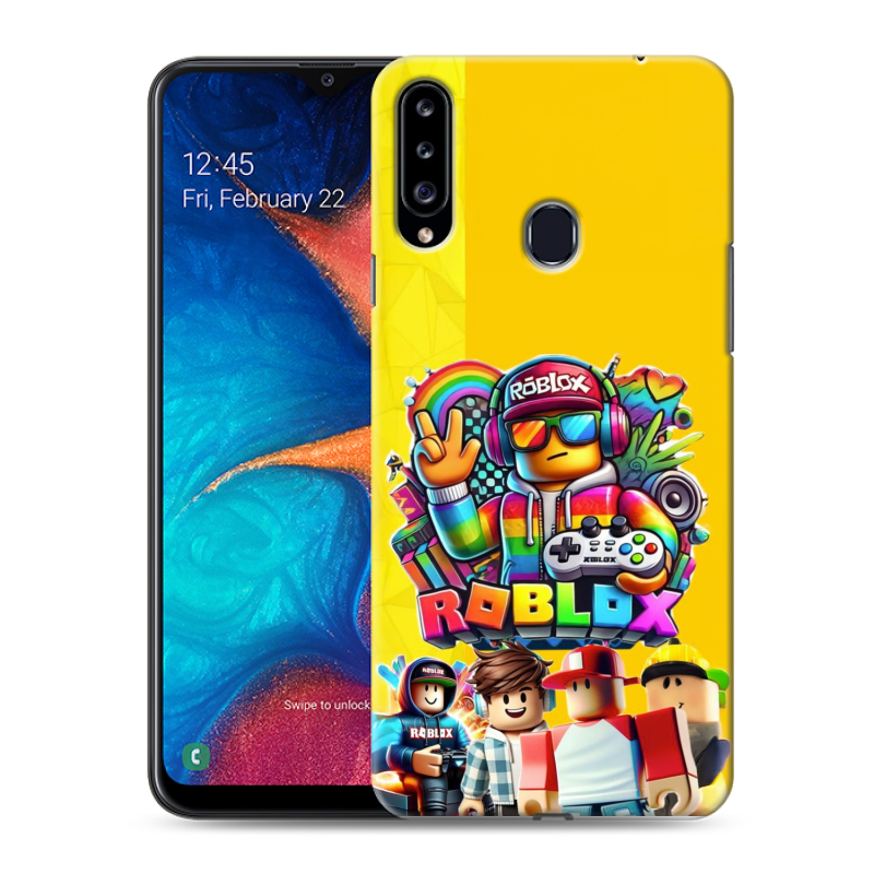 Силиконовый чехол на Samsung Galaxy A20s с принтом Roblox Роблокс Силиконовый чехол на Samsung Galaxy A20s с принтом Roblox Роблокс