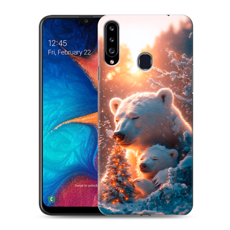 Силиконовый чехол на Samsung Galaxy A20s с принтом Новый год Силиконовый чехол на Samsung Galaxy A20s с принтом Новый год