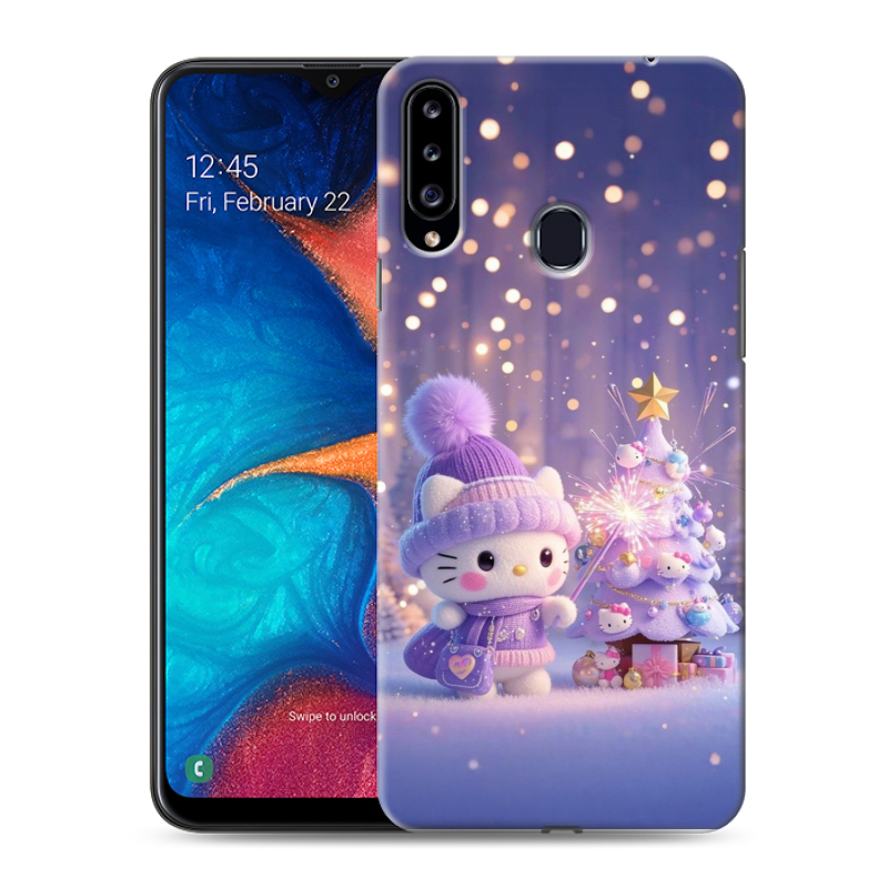 Силиконовый чехол на Samsung Galaxy A20s с принтом Новый год Силиконовый чехол на Samsung Galaxy A20s с принтом Новый год