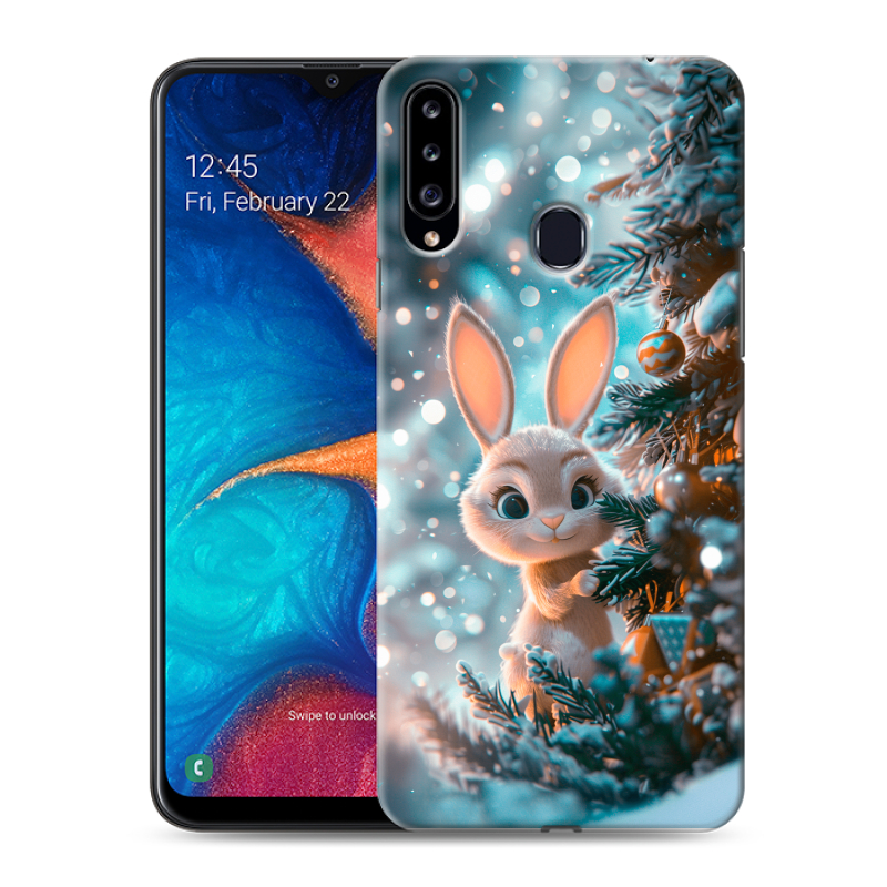 Силиконовый чехол на Samsung Galaxy A20s с принтом Новый год Силиконовый чехол на Samsung Galaxy A20s с принтом Новый год