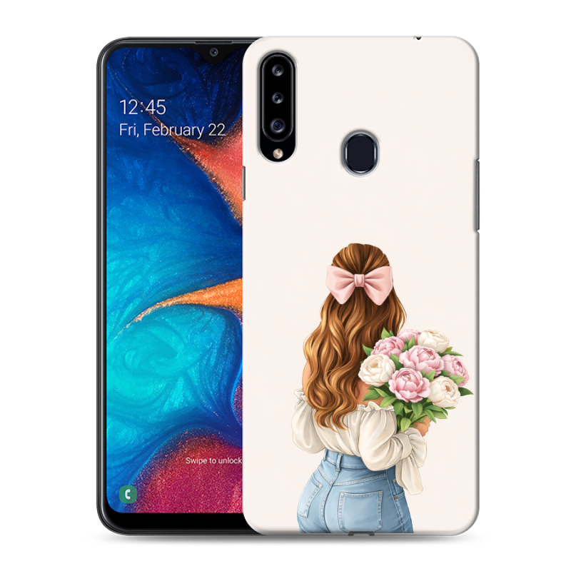 Силиконовый чехол на Samsung Galaxy A20s с принтом женский Силиконовый чехол на Samsung Galaxy A20s с принтом женский