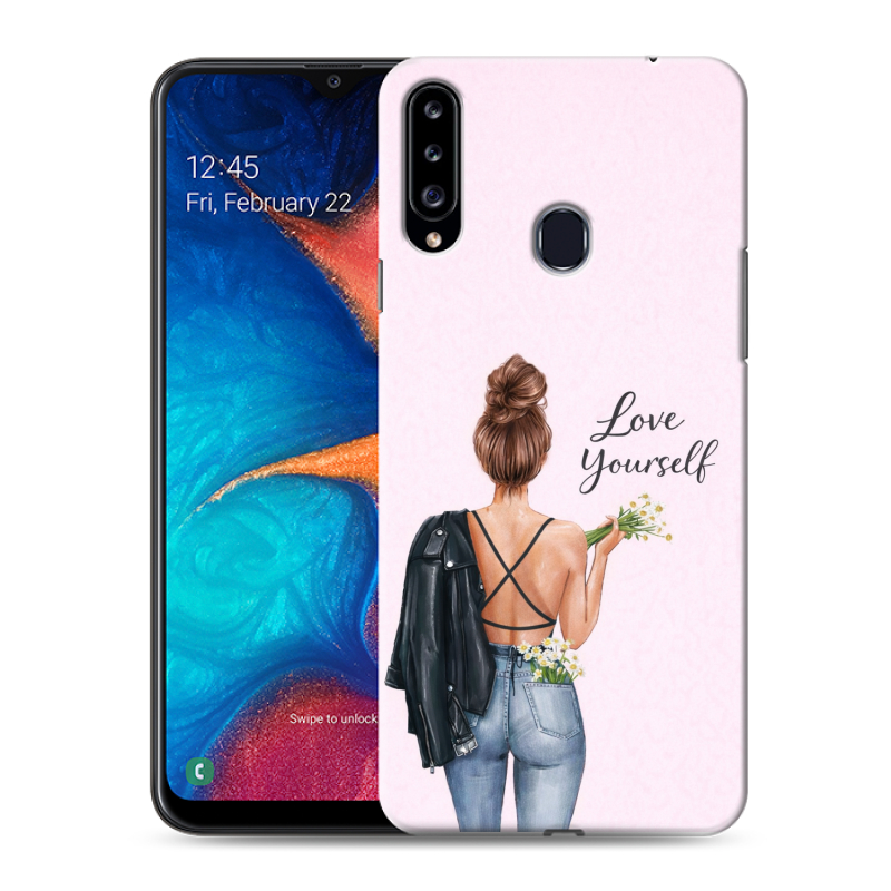 Силиконовый чехол на Samsung Galaxy A20s с принтом женский Силиконовый чехол на Samsung Galaxy A20s с принтом женский