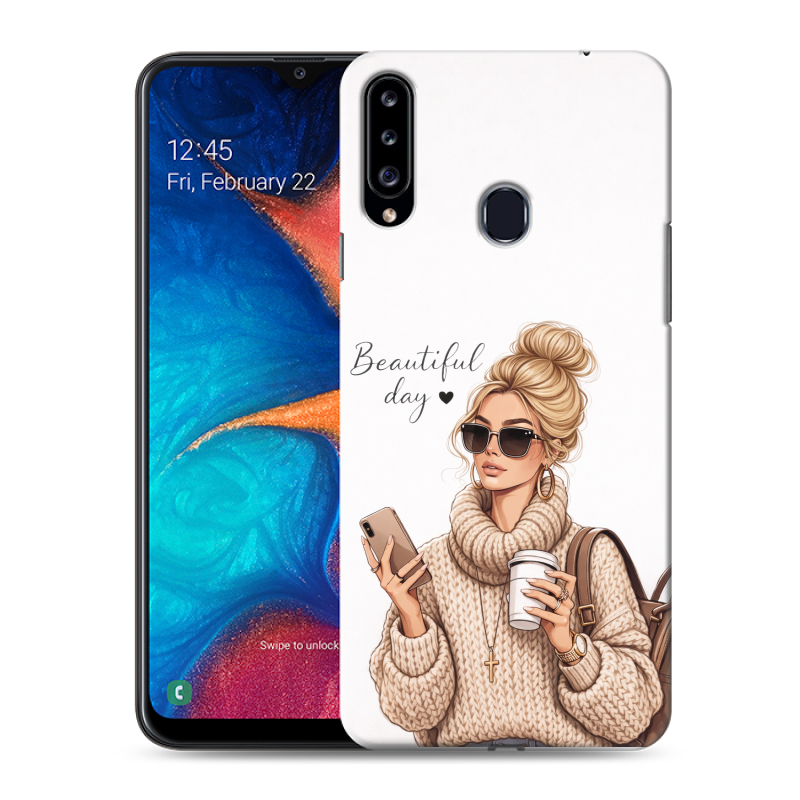 Пластиковый чехол на Samsung Galaxy A20s с принтом женский Пластиковый чехол на Samsung Galaxy A20s с принтом женский