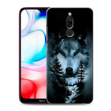 Силиконовый чехол на Xiaomi RedMi 8 с принтом Лесной волк Силиконовый чехол на Xiaomi RedMi 8 с принтом Лесной волк